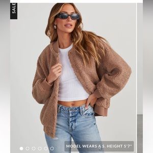 NWT Team Captain Sherpa Letterman Bomber Jacket